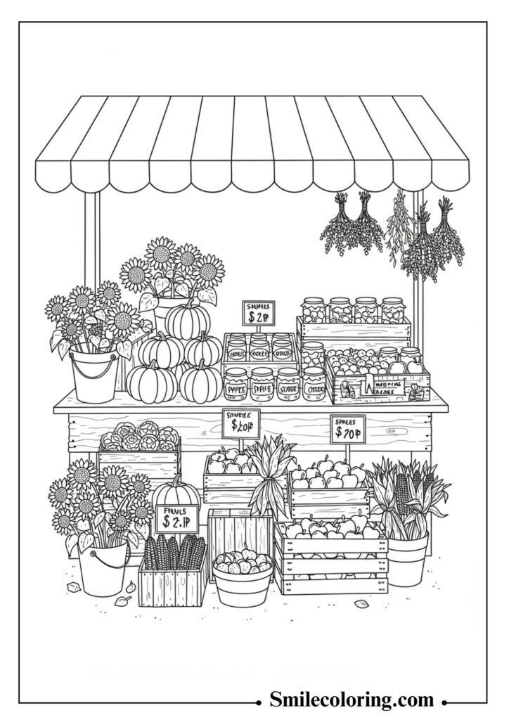Autumn Harvest Market Stand