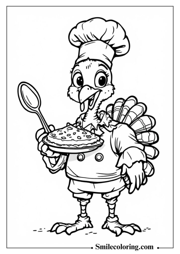 Chef Turkey Cooking