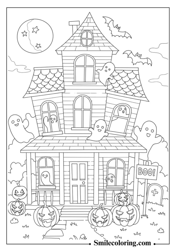 Classic Haunted Mansion on a Hill