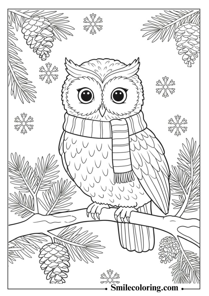 Cozy Winter Owl