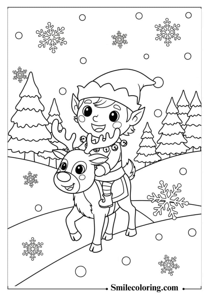 Elf on the Shelf Riding a Reindeer