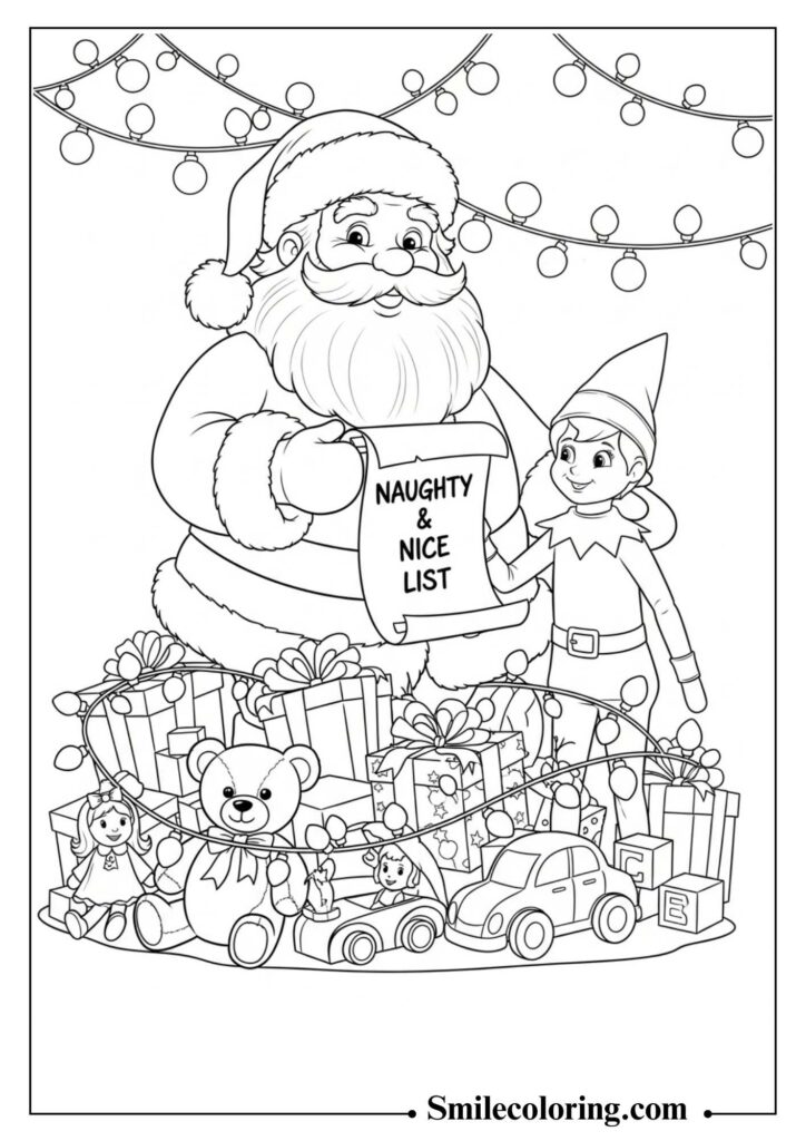 Elf on the Shelf with Santa Claus