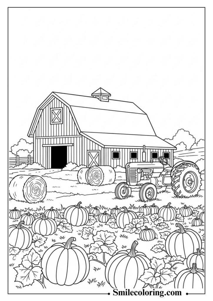 Farm Harvest Scene