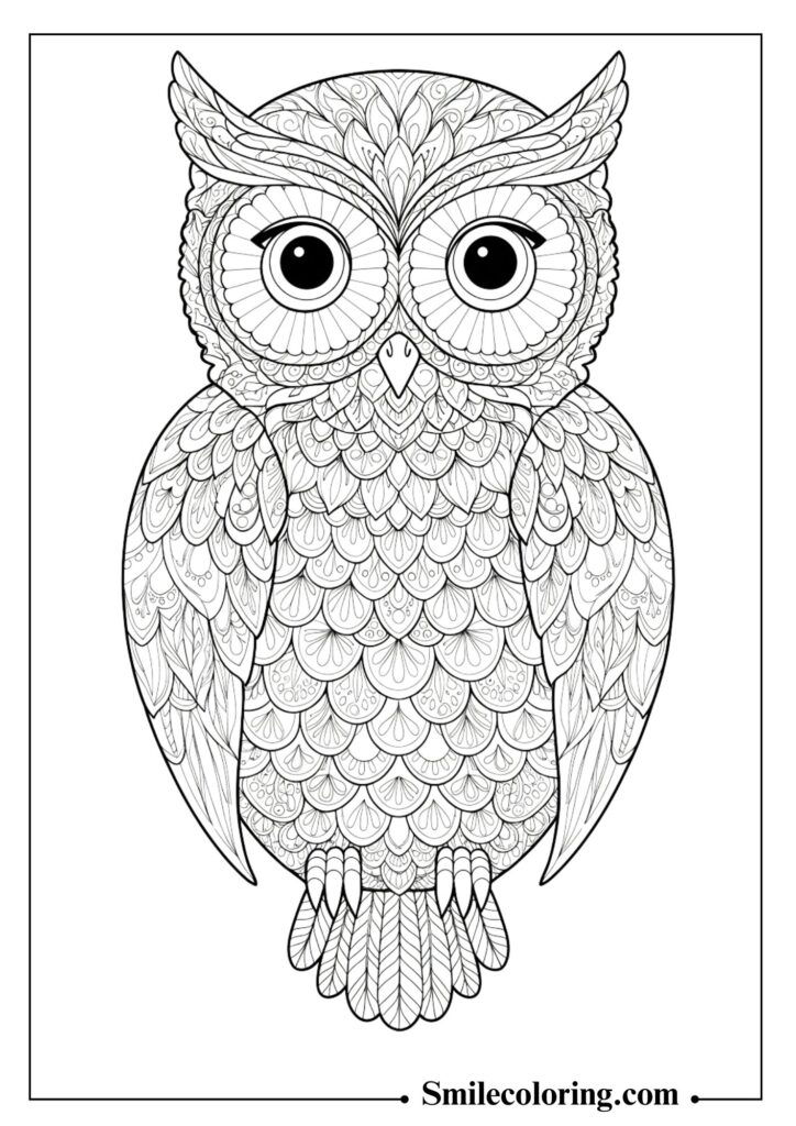 Floral Owl Mandala