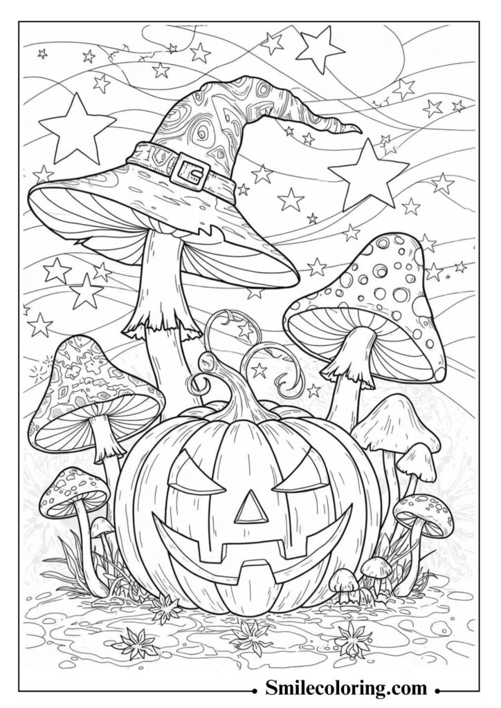 Forest Pumpkin Scene
