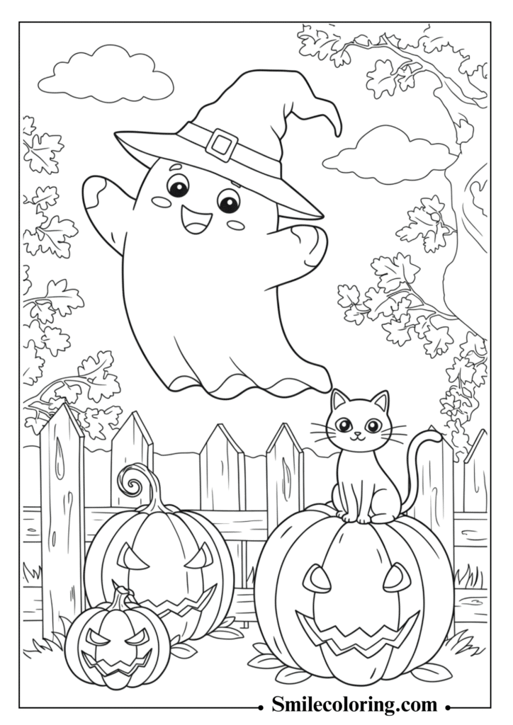 Ghost and Cat Friends