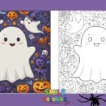Ghost coloring pages