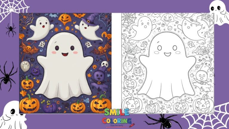Ghost coloring pages