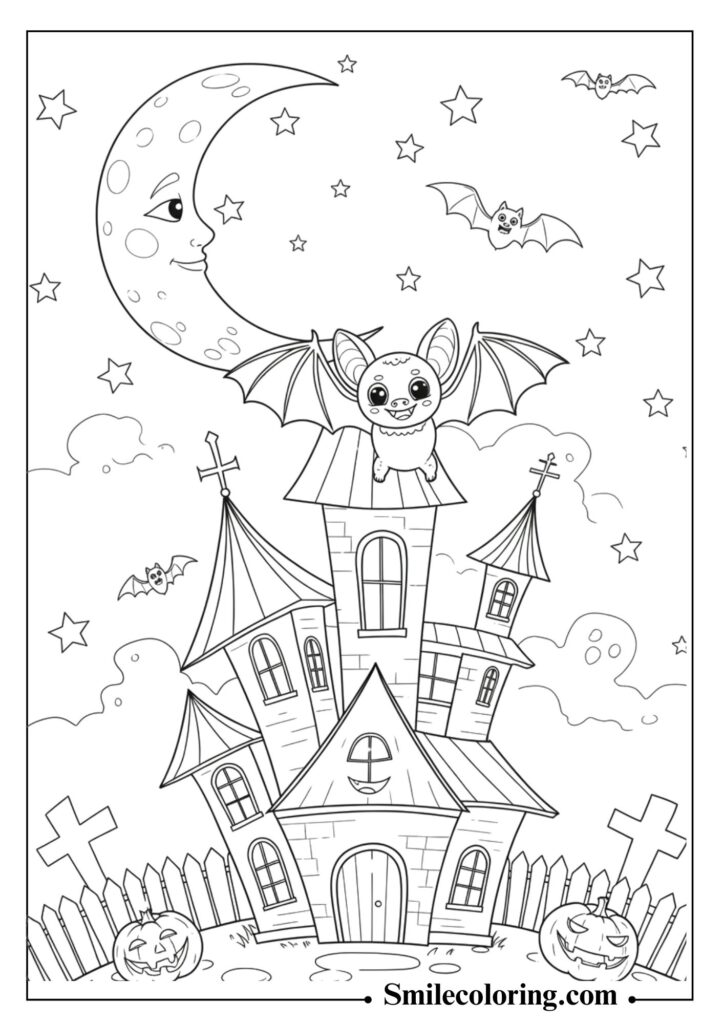 Halloween Bat Pattern Page