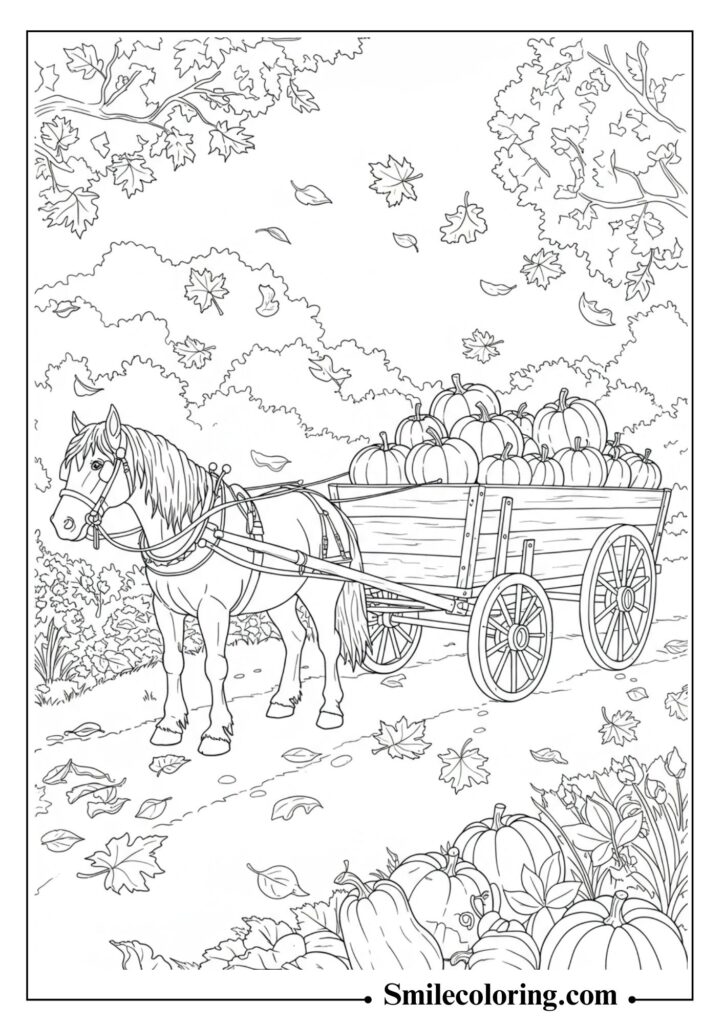 Harvest Wagon Scene
