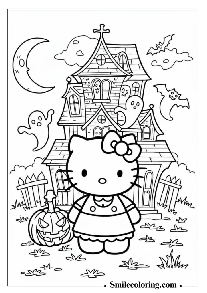 Hello Kitty Haunted House Scene