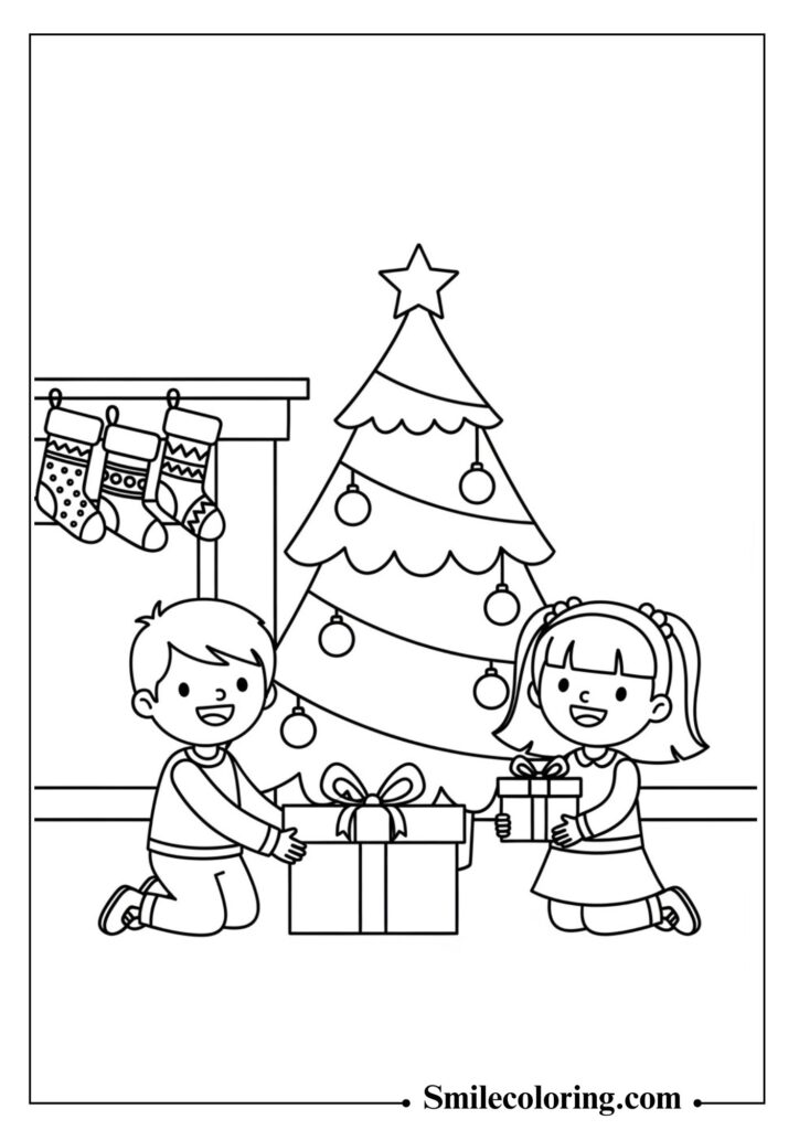 Kids Around the Tree