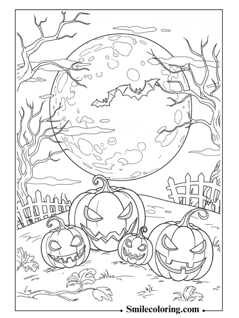 Moonlit Pumpkin Silhouette