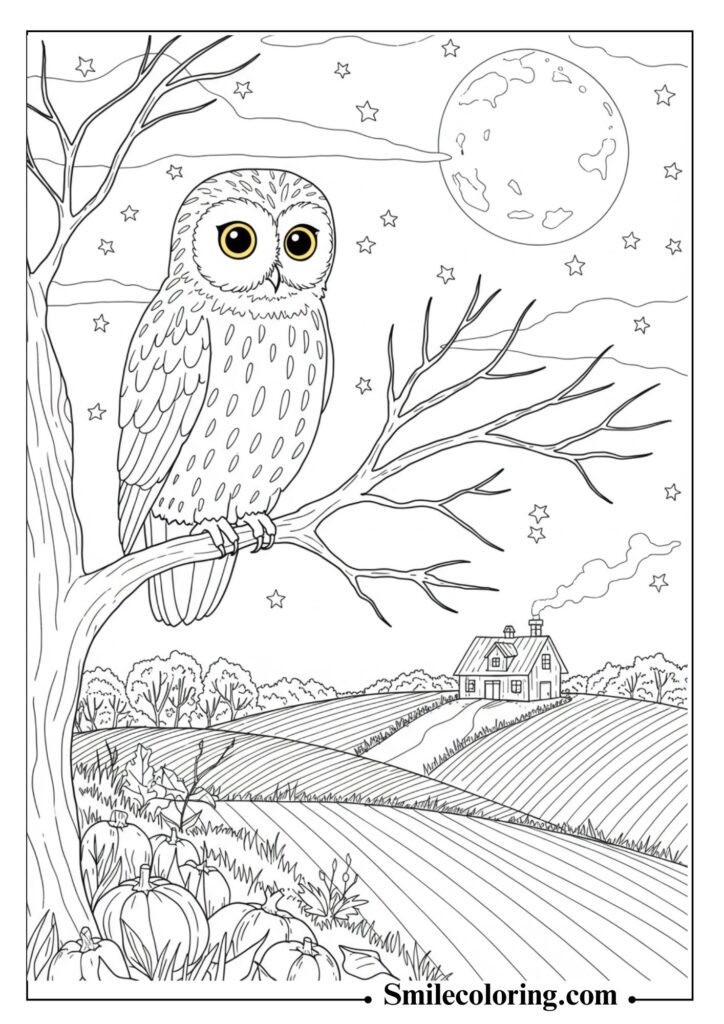 Owl in Moonlight