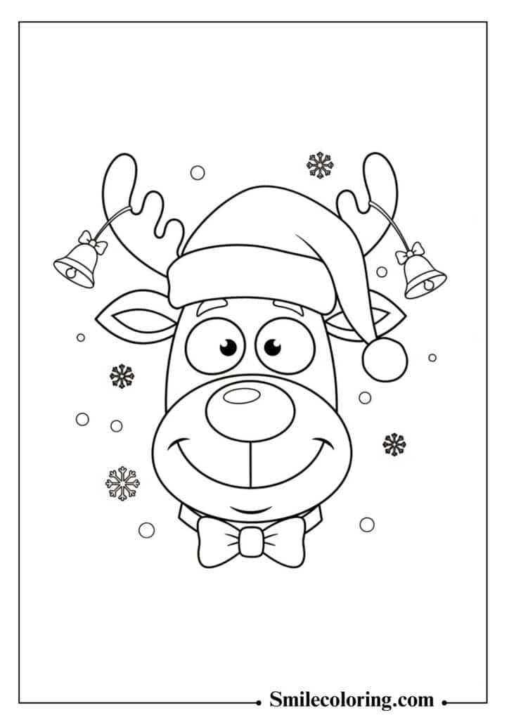Reindeer Wearing a Santa Hat