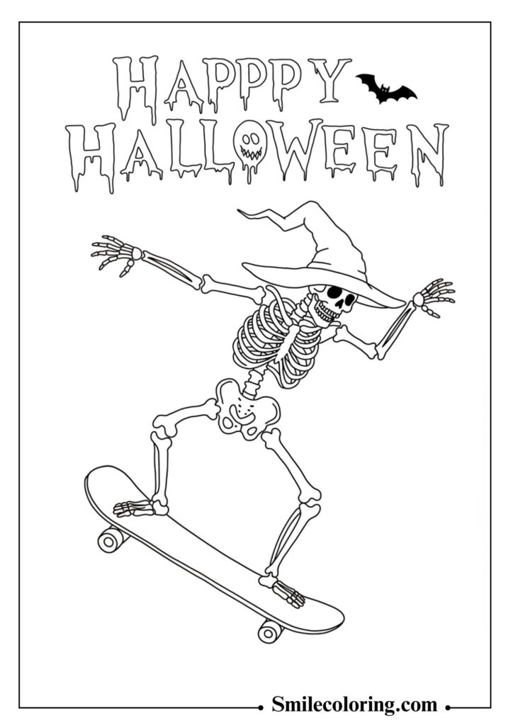 Skateboarding Skeleton