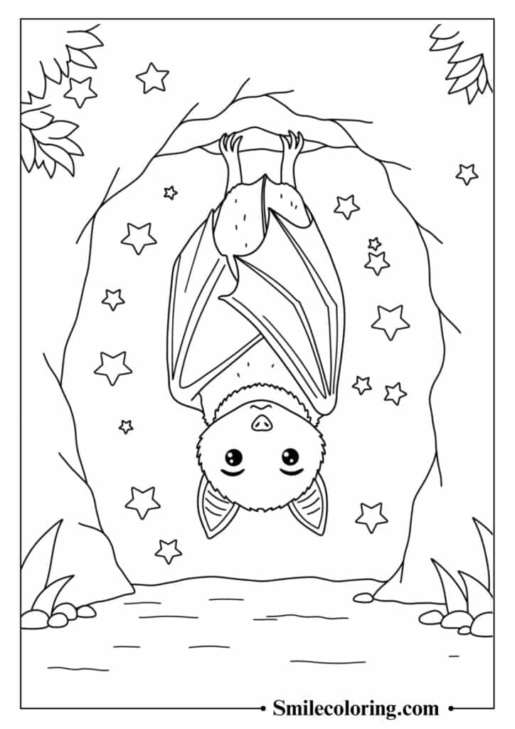 Sleepy Bat in Cave
