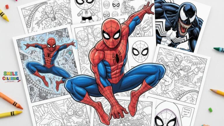 SpiderMan coloring pages