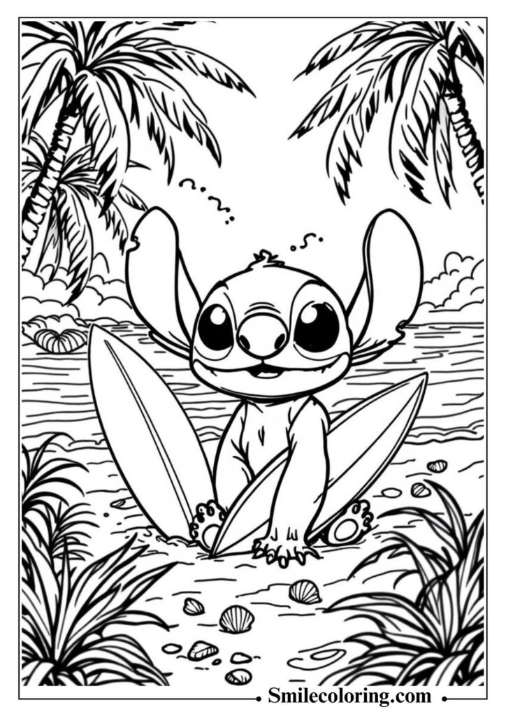 Stitch on the Beach