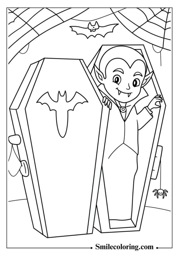 Vampire in Coffin Scene