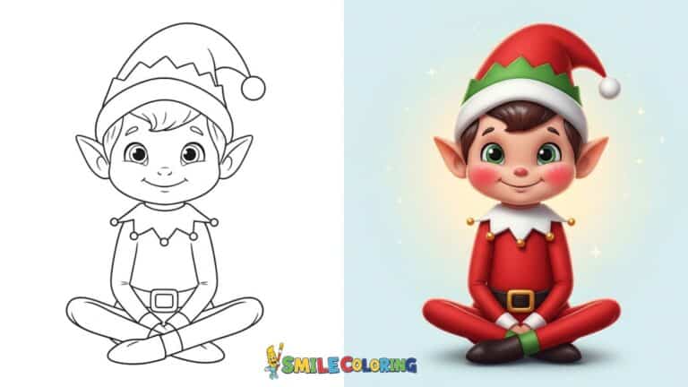 elf on the shelf coloring pages