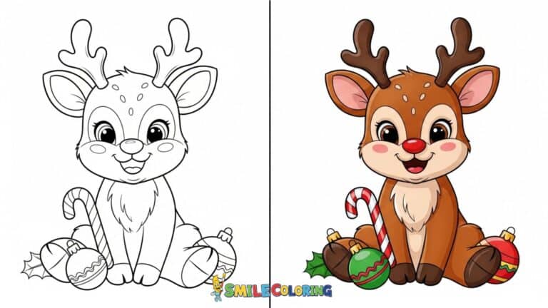 reindeer coloring pages