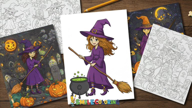 witch coloring pages