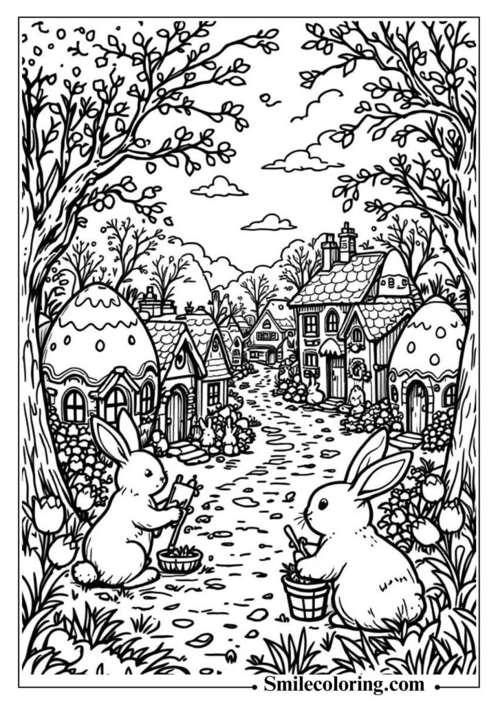 Easter Bunny Village