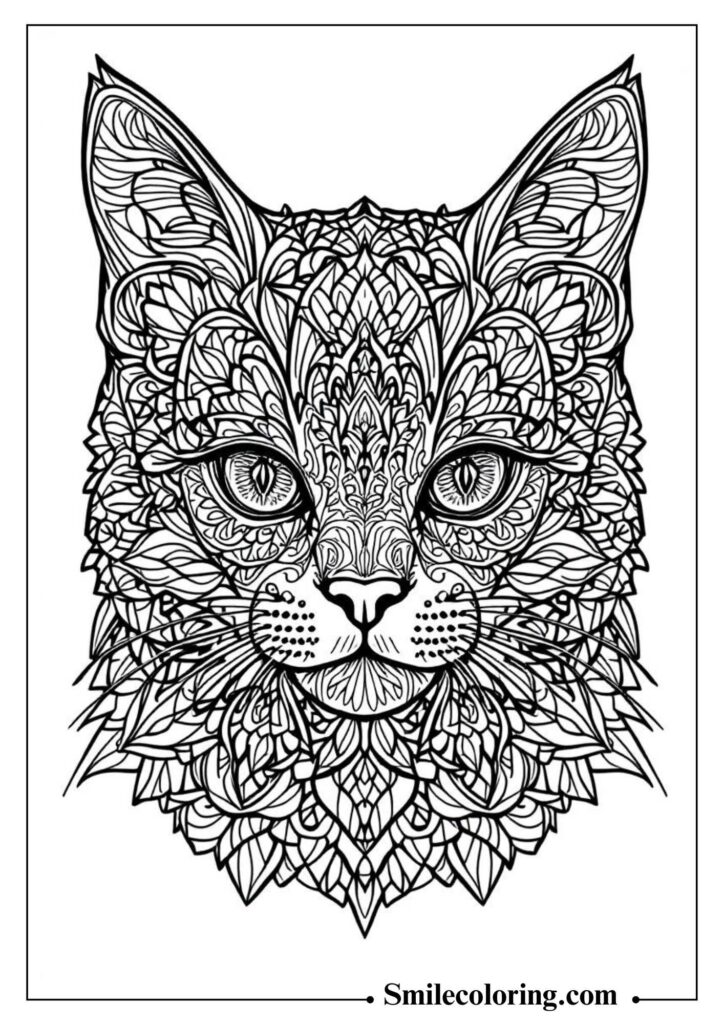 Mandala Cat Face